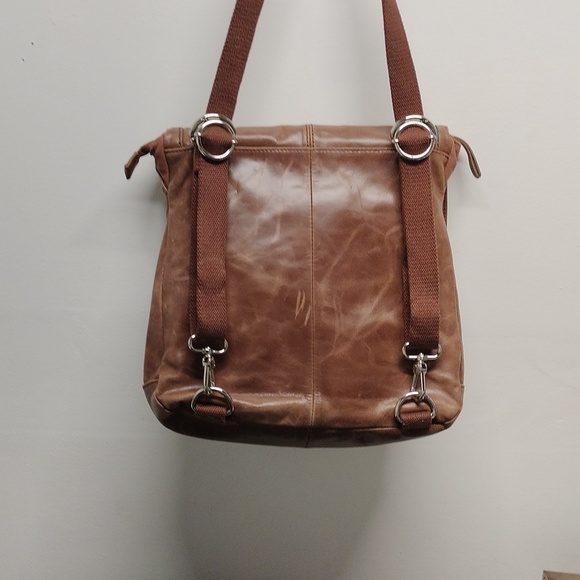 The Sak brown leather backpack/crossbody/shoulder bag. - Picture 4 of 16